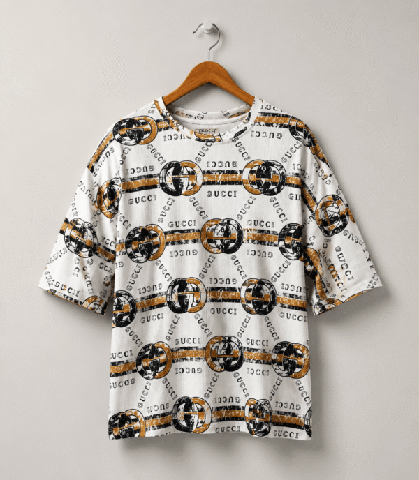 Premium Printed Down Shoulder Oversized T-Shirt – Casual Streetwear Summer Tee