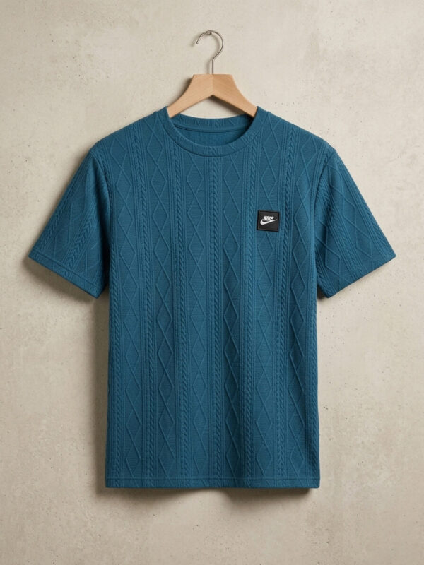 Premium Textured Knit T-Shirt – Modern Fit Summer Essential
