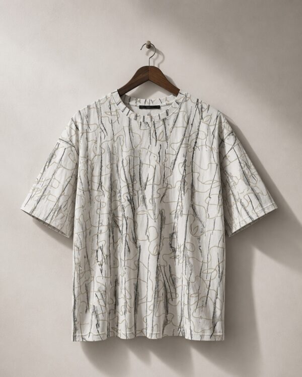 Men’s Premium China Cotton Printed Down Shoulder T-Shirt
